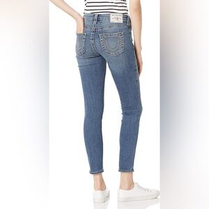 True Religion Womens Jennie Big T Mid Rise Curvy Skinny Fit Jean Y2K style